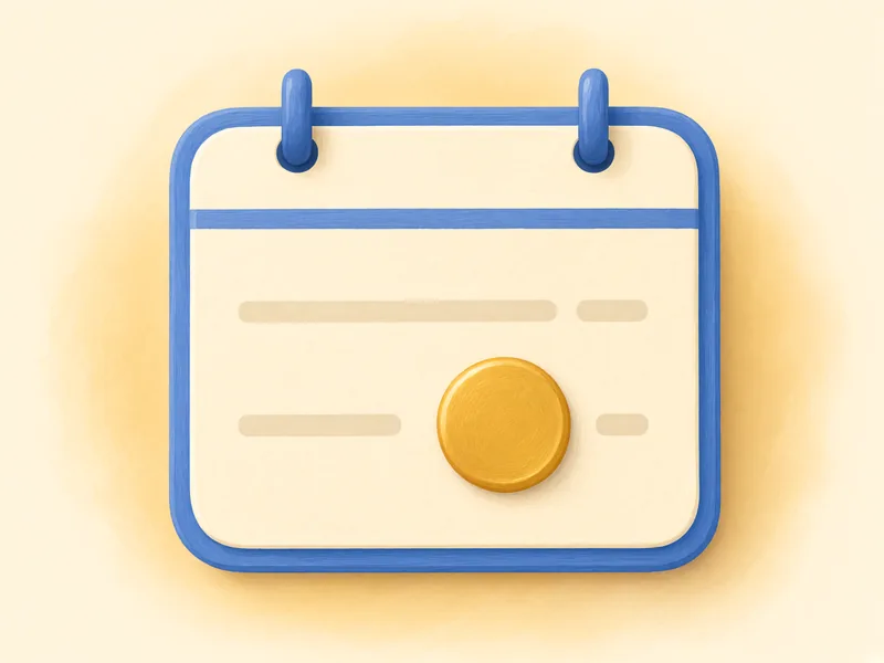A painted calendar with one day circled in gold